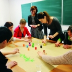 Zajęcia na pedagogicznych studiach podyplomowych, studenci Kujawsko - Pomorskiej Szkoły Wyższej